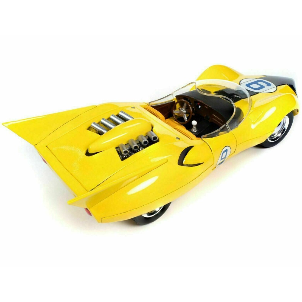 Autoworld Awss125 Speed Racer Shooting Star 9 Racer X Figure 1 18 Yellow Bt Diecast