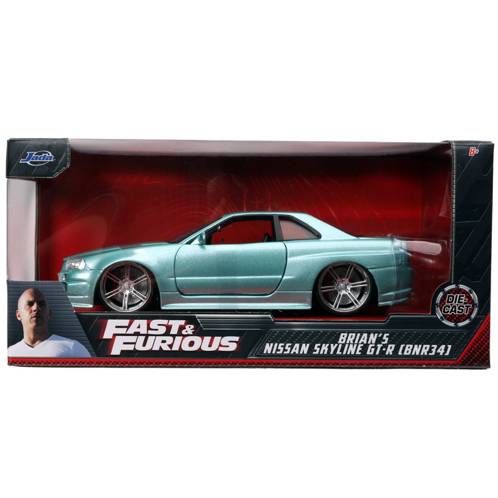 Fast and Furious Brians Nissan Skyline GT-R BNR34 1:24 Jada 32608