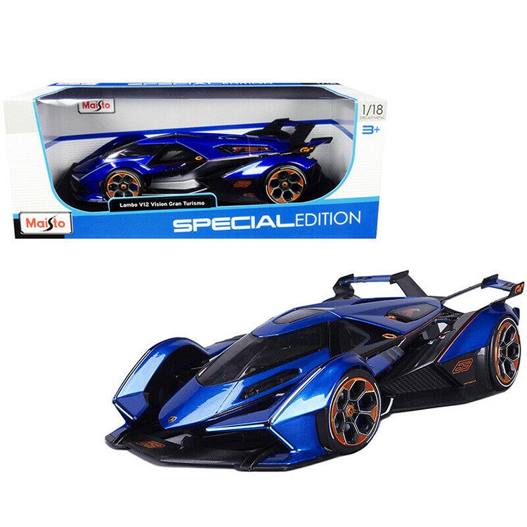 thumbnail image 2 of Maisto 1/18 Lamborghini V12 Vision Gran Turismo Diecast Model – Matt Green Metallic – 31454 2 of 6
