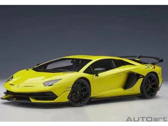 AUTOart 1/18 Lamborghini Aventador SVJ Jaune Ténérife - Modèle Fini NEUF