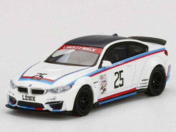 Mini GT MGT00319 Liberty Walk LB Works LBWK BMW M4 IMSA #25 1:64 White ...