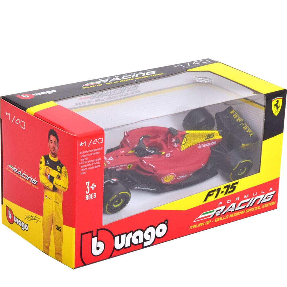 1/43 Bburago Formula One Racing Ferrari F1-75 Charles Leclerc #16