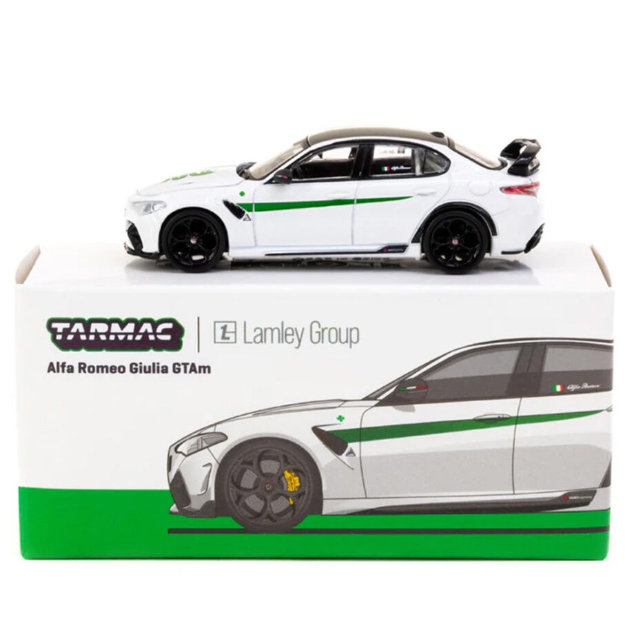 Tarmac Works T64G-TL031-MWG Global 64 Alfa Romeo Giulia GTAm 1:64 White / Green
