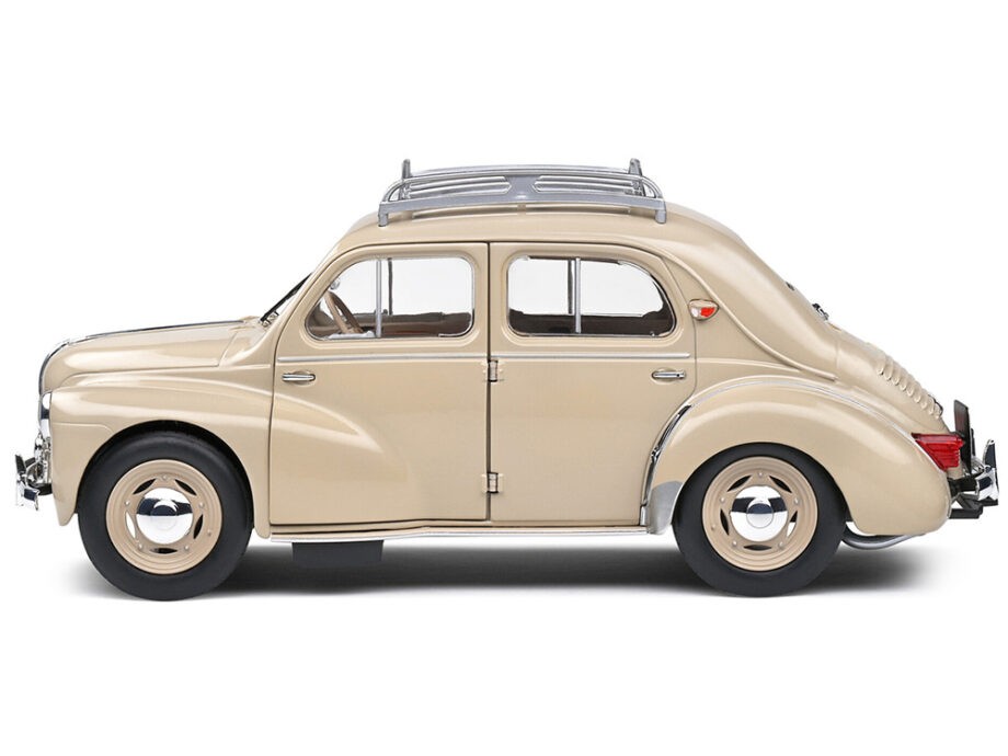 Solido S1806605 1956 Renault 4CV with Roof Rack 1:18 Beige Tourterelle