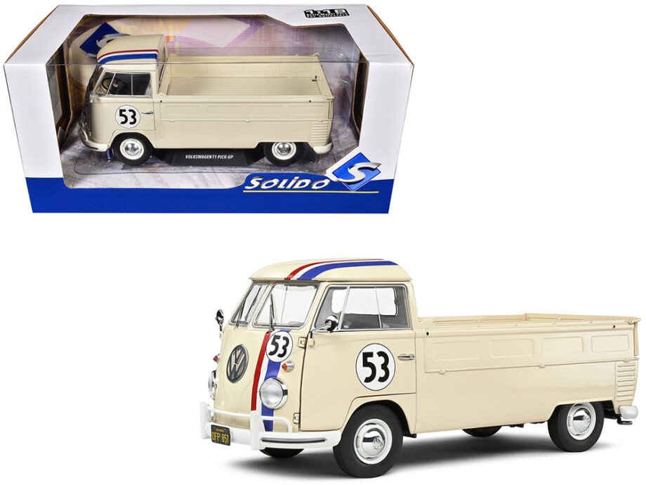 Solido S1806708 1950 Volkswagen T1 Pick Up Truck 1:18 Racer 53 Beige