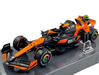 Bburago 18-28040 LN F1 McLaren MCL38 Miami GP 2024 1:24 with Figure #4 Lando Norris