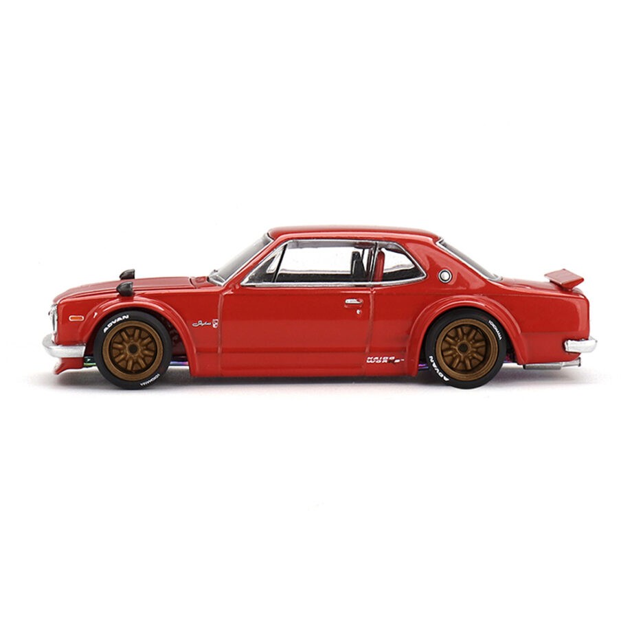 Mini GT x Kaido House KHMG175 Nissan Skyline 2000GT-R KPGC10 Kaido Street V1 1:64 Red