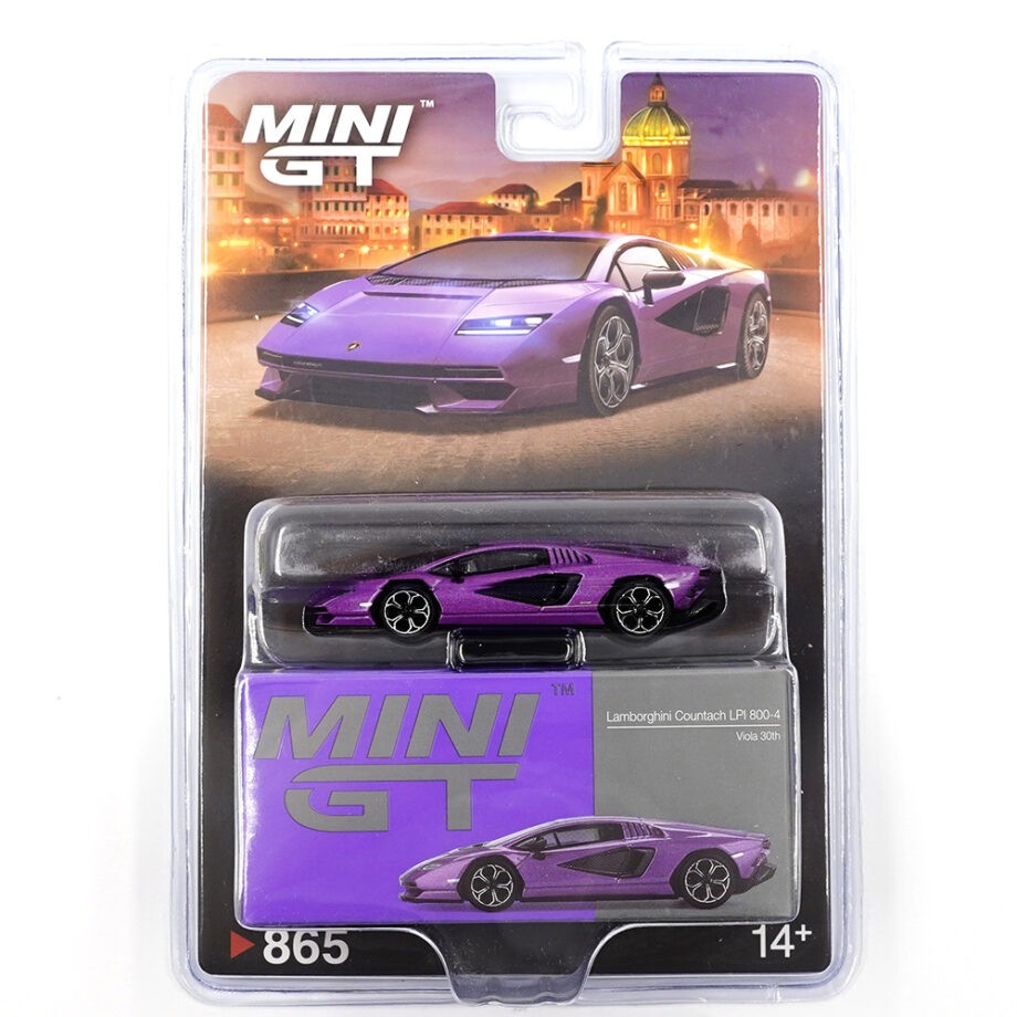 Mini GT MGT00865 Lamborghini Countach LPI 800-4 1:64 Viola 30th