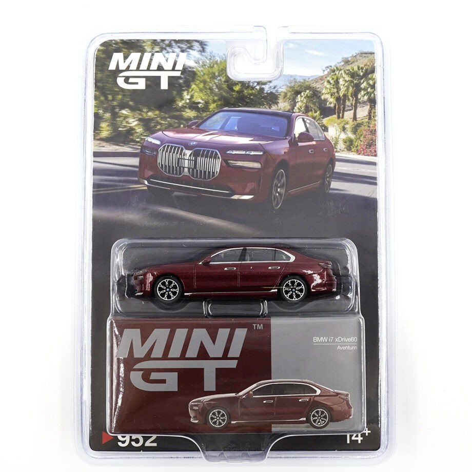 Mini GT MGT00952 BMW i7 xDrive60 1:64 Aventurin Red