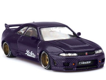 Mini GT x Kaido House KHMG163 Nissan Skyline GT-R R33 Active Carbon R V2 1:64 Purple Carbon
