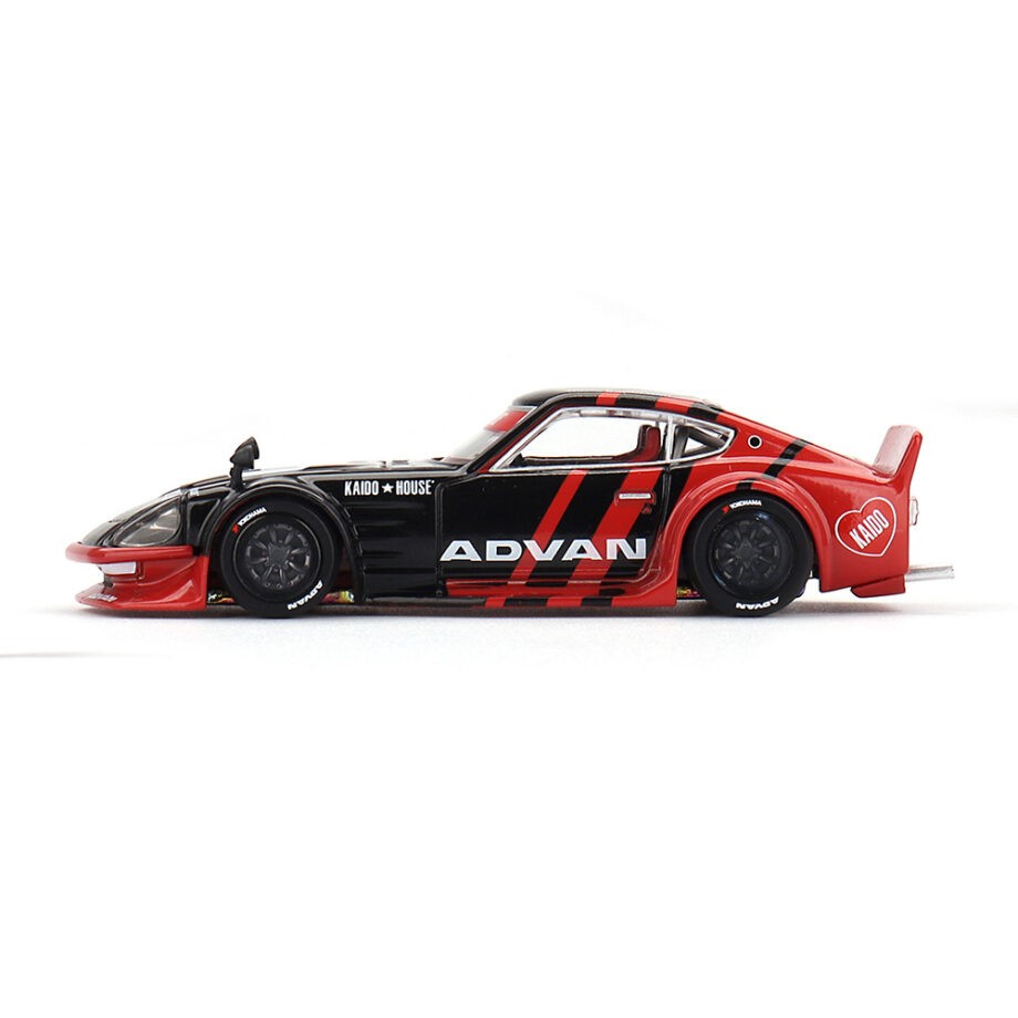 Mini GT x Kaido House KHMG172 Nissan Fairlady Z Kaido GT ADVAN 1:64 Black / Red