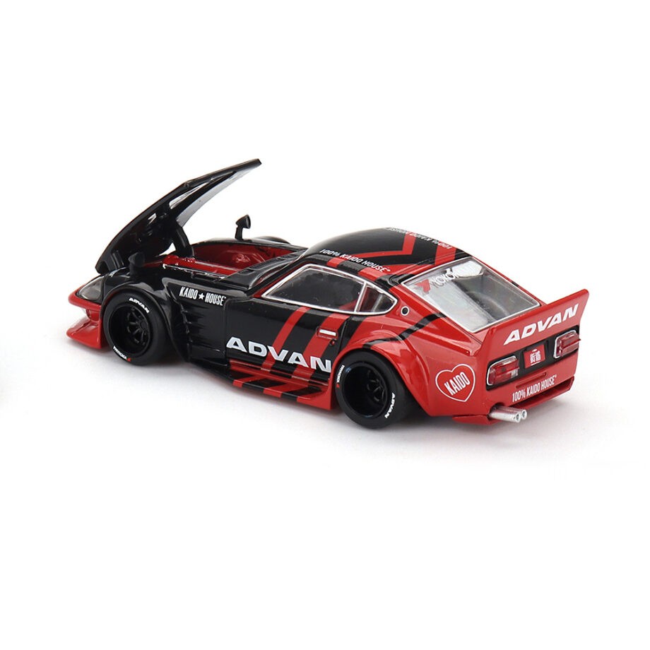 Mini GT x Kaido House KHMG172 Nissan Fairlady Z Kaido GT ADVAN 1:64 Black / Red