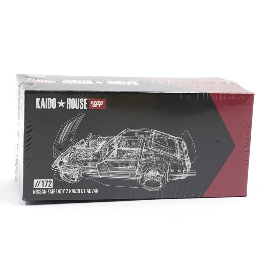 Mini GT x Kaido House KHMG172 Nissan Fairlady Z Kaido GT ADVAN 1:64 Black / Red