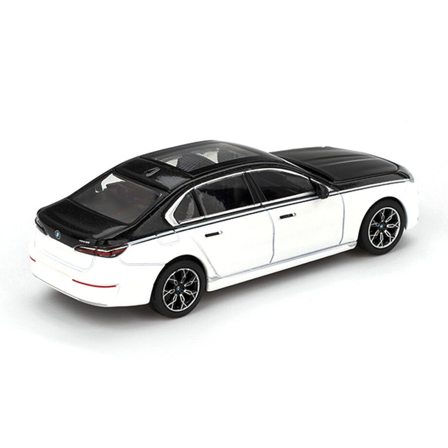 Mini GT MGT00959 BMW i7 xDrive60 2-Tone 1:64 Alpine White / Black Sapphire