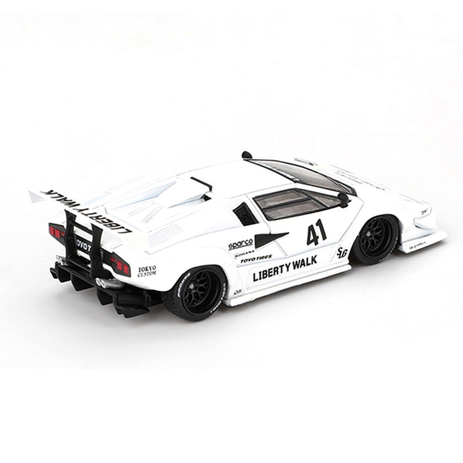 Mini GT MGT00966 LBWK LB WORKS Lamborghini Countach 2024 Tokyo Auto Salon 1:64 White