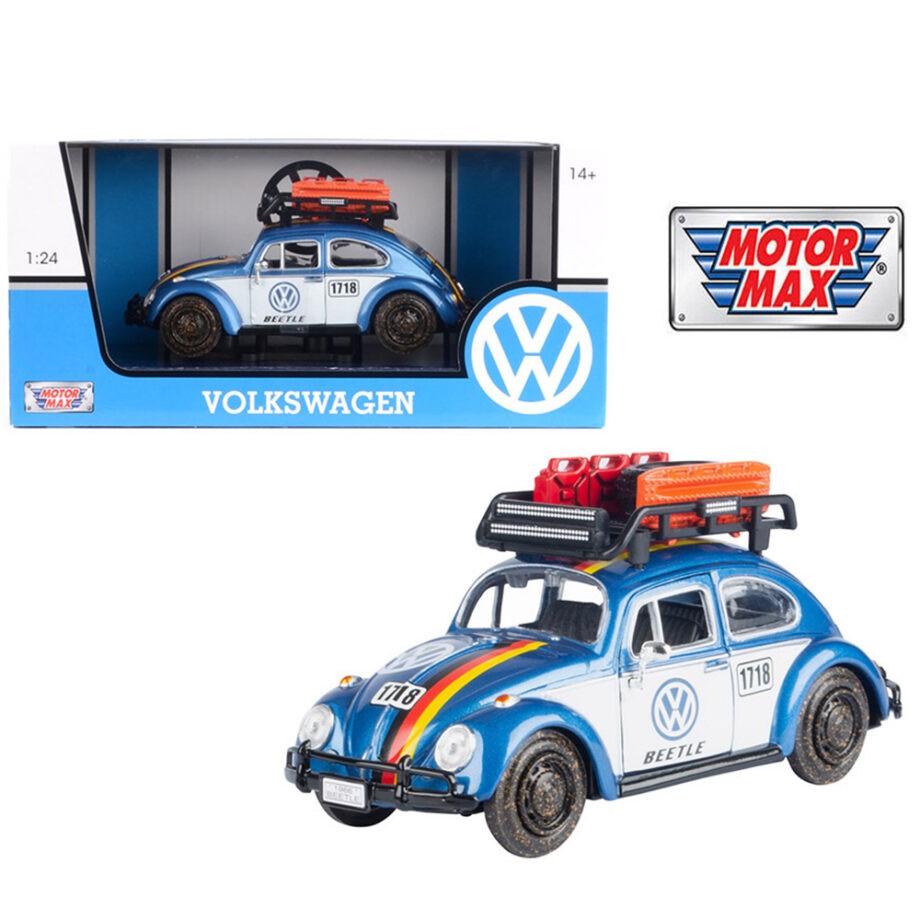 Motormax 79681 1966  VW Volkswagen Beetle Off Road Custom 1:24 Blue / White