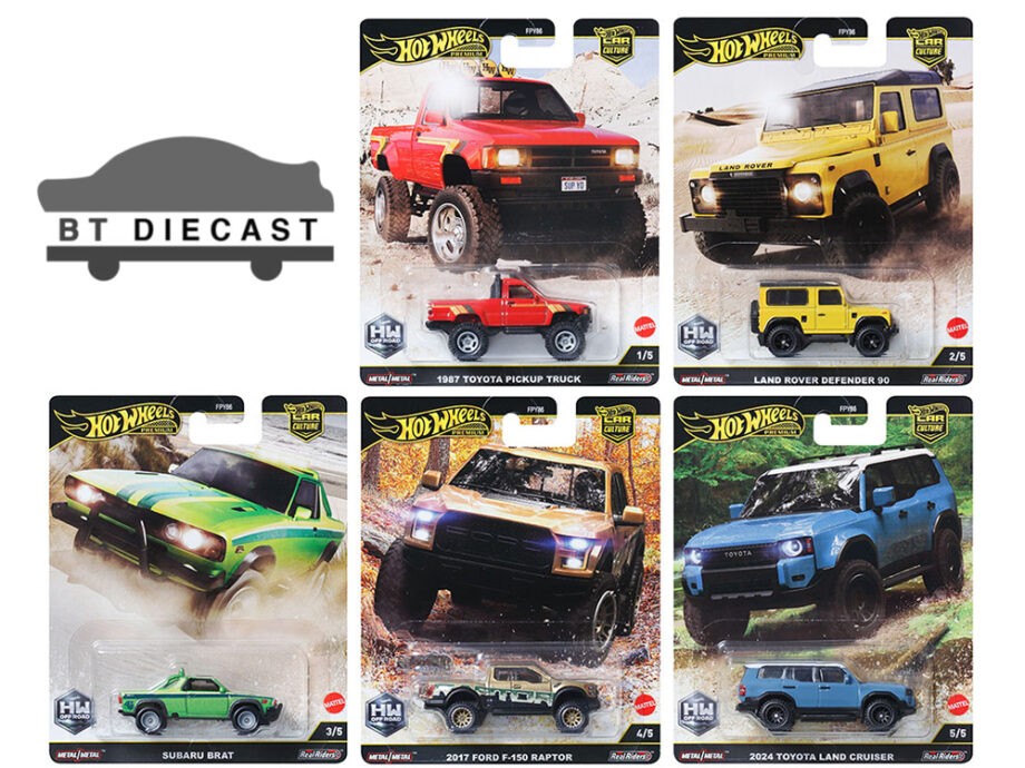 Hot Wheels FPY86 961 H Car Culture 2024 1:64 HW Off Road 5 Cars Set