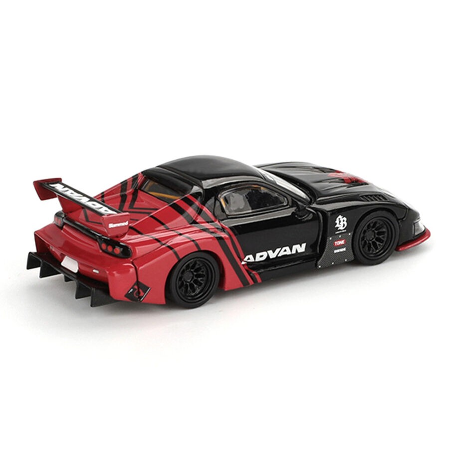 Mini GT MGT00983 LBWK Liberty Walk Mazda RX-7 LB-Super Silhouette Advan 1:64 Black / Red