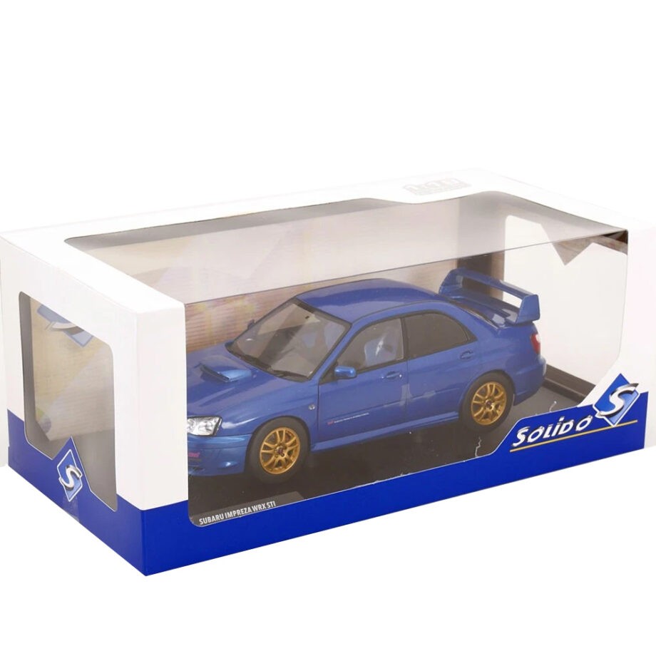 Solido S1812301 2003 Subaru Impreza WRX STI 1:18 Sonic Blue
