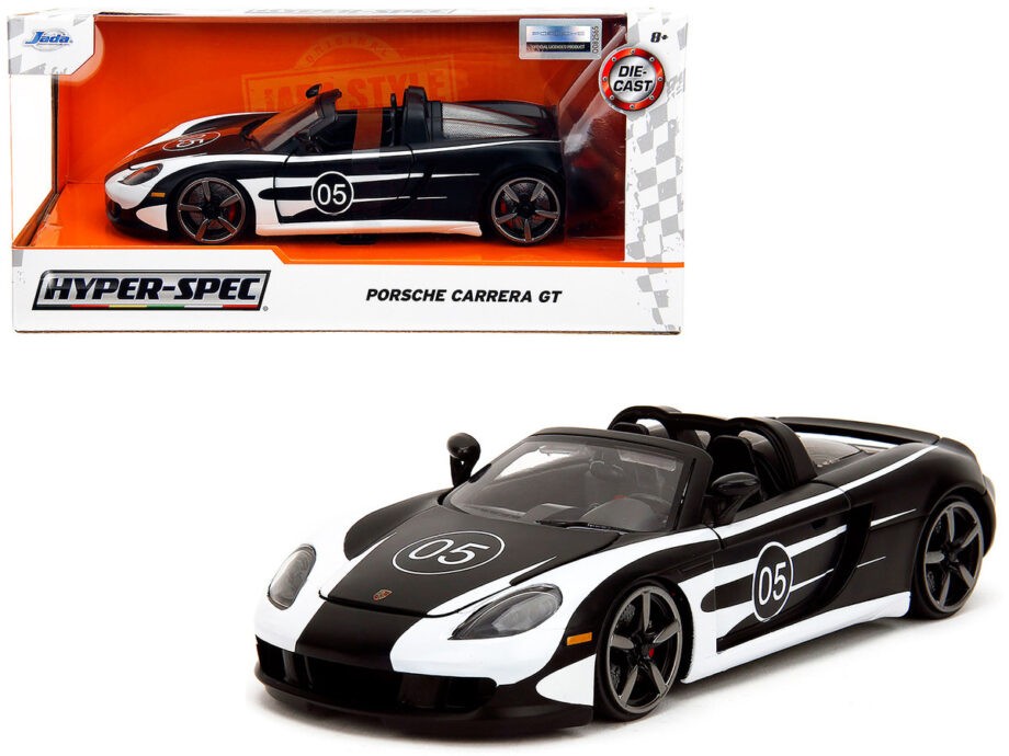 Jada 35490 Hyper Spec Porsche Carrera GT 1:24 Black / White