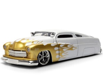 Jada 36452 Bigtime Muscle 1951 Mercury Coupe 1:24 White with Gold Flames