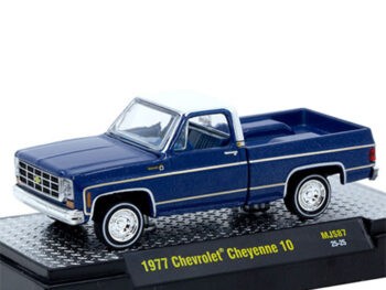 M2 Machines 31500 MJS87 1977 Chevrolet Cheyenne 10 – C10s In The Park - 1:64 Blue