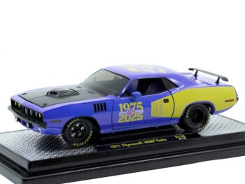 M2 Machines 40300 136 A 1971 Plymouth Hemi Cuda VP Racing 50 Year Anniversary 1:24 Blue