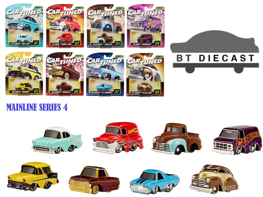 Car Tuned 592631-XX3 Series 4 Mainline Assortment of 8 Styles 2025 1:64