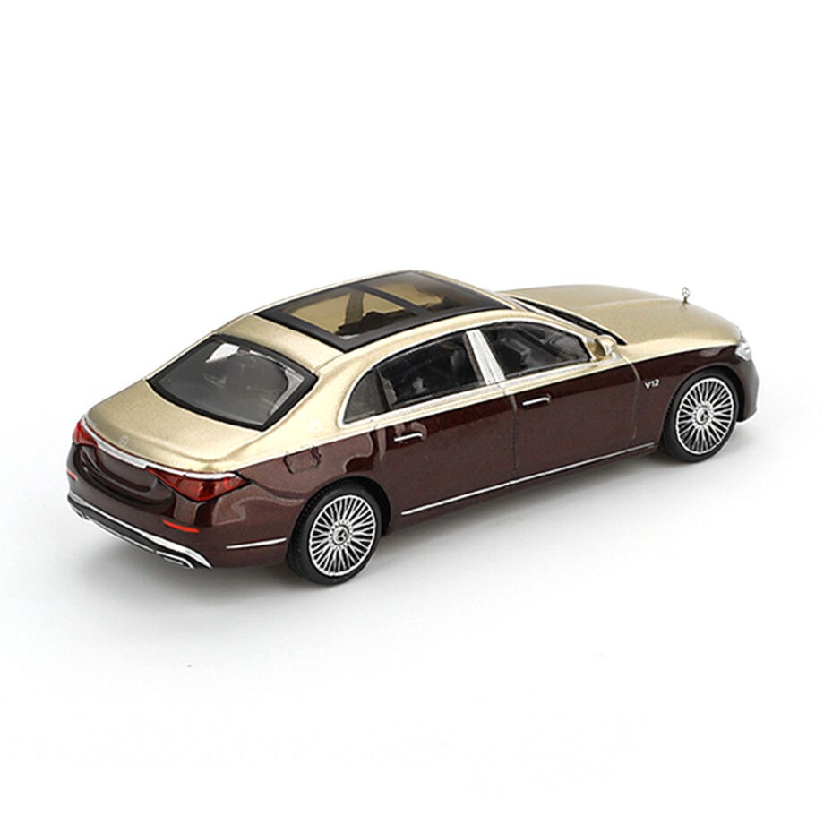 Mini GT MGT00962 Mercedes Benz Maybach S680 1:64 Gold / Dark Red Metallic