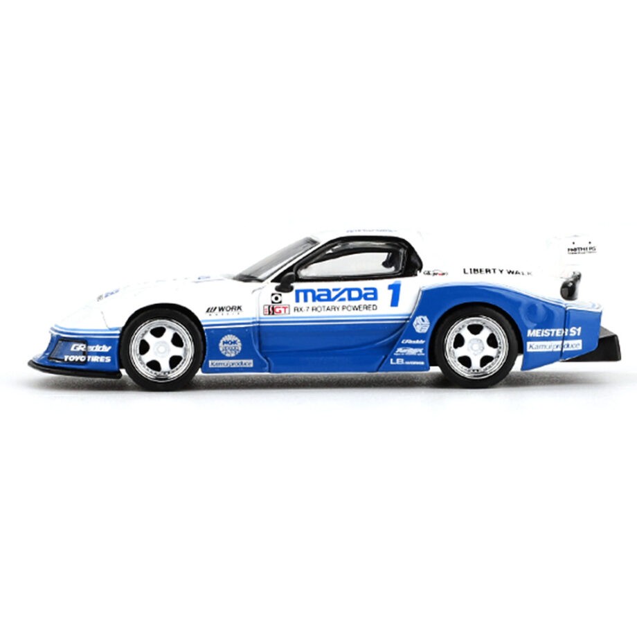 Mini GT MGT01011 Mazda RX-7 LB-Super Silhouette IMSA 1:64 White / Blue