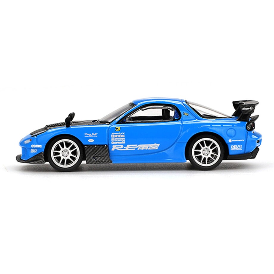 Mini GT MGT01046 Mazda RX-7 RE-Amemiya 20B NA 3ROTOR-7 Ama-san Go 1:64 Blue