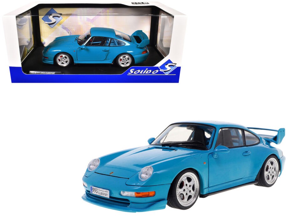 Solido S1810101 1997 Porsche 911 993 Clubsport 1:18 Riviera Blue