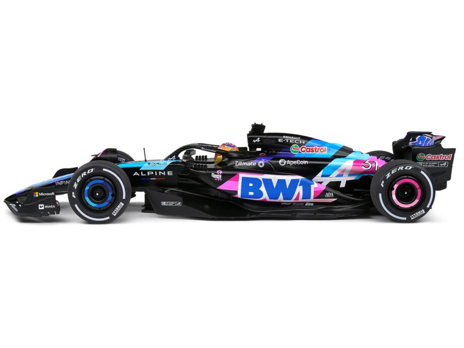 Solido S1814001 Formula F 1 Team Alpine A524 Miami Grand Prix 2024 1:18 with Seated Driver #31 Esteban Ocon