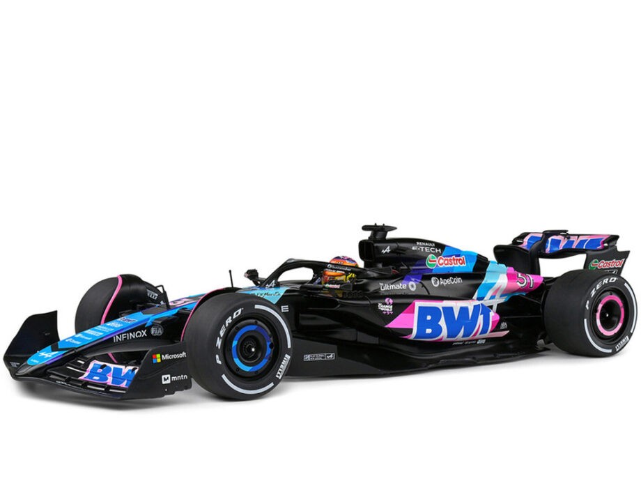 Solido S1814001 Formula F 1 Team Alpine A524 Miami Grand Prix 2024 1:18 with Seated Driver #31 Esteban Ocon