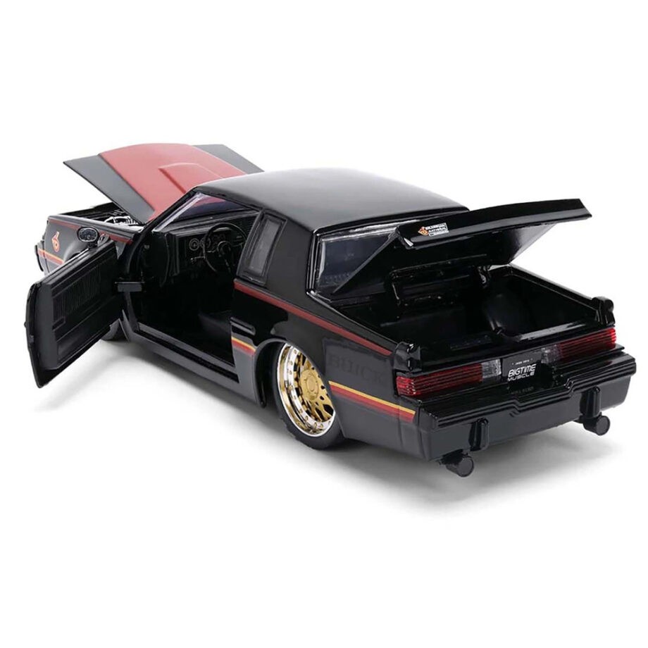 Jada 36586 Bigtime Muscle 1987 Buick Grand National 1:24 Black with Red Hood