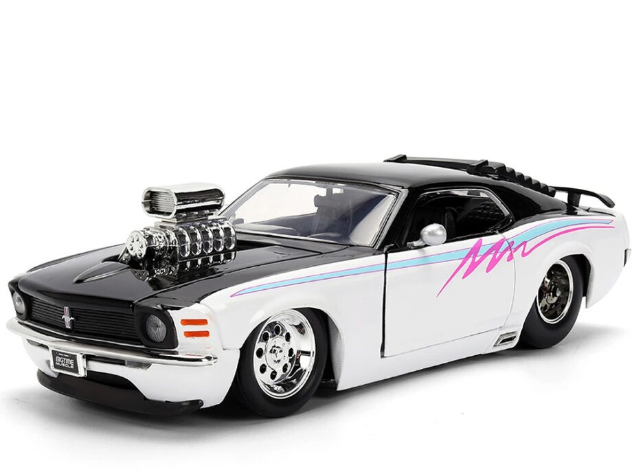 Jada 36590 Bigtime Muscle 1970 Ford Mustang Boss 429 1:24 Black / White