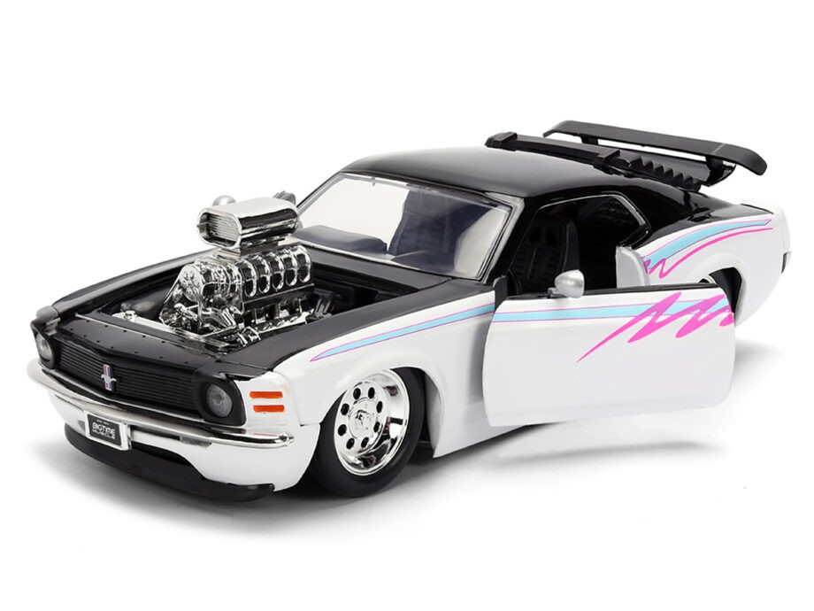 Jada 36590 Bigtime Muscle 1970 Ford Mustang Boss 429 1:24 Black / White