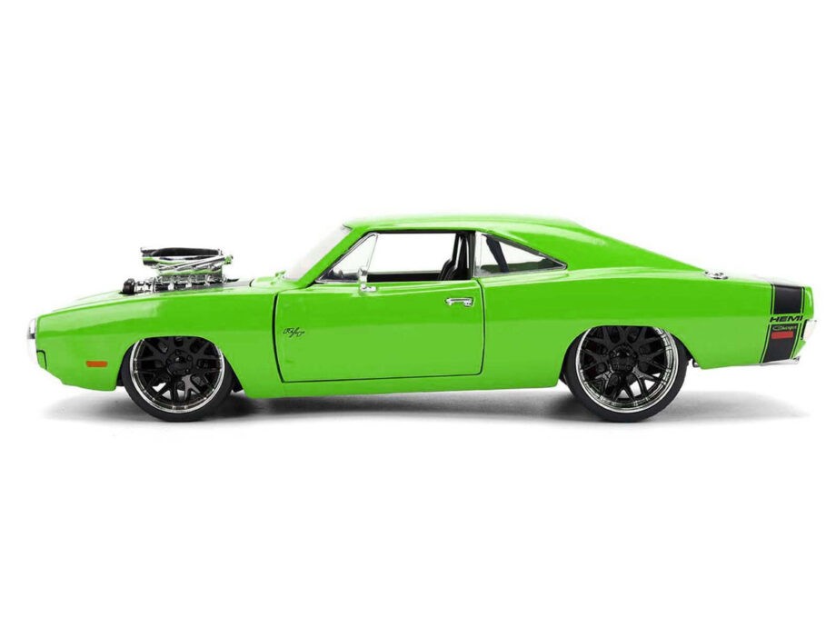 Jada 36595 Bigtime Muscle Engine Blower 1970 Dodge Charger R/T 1:24 Bright Green