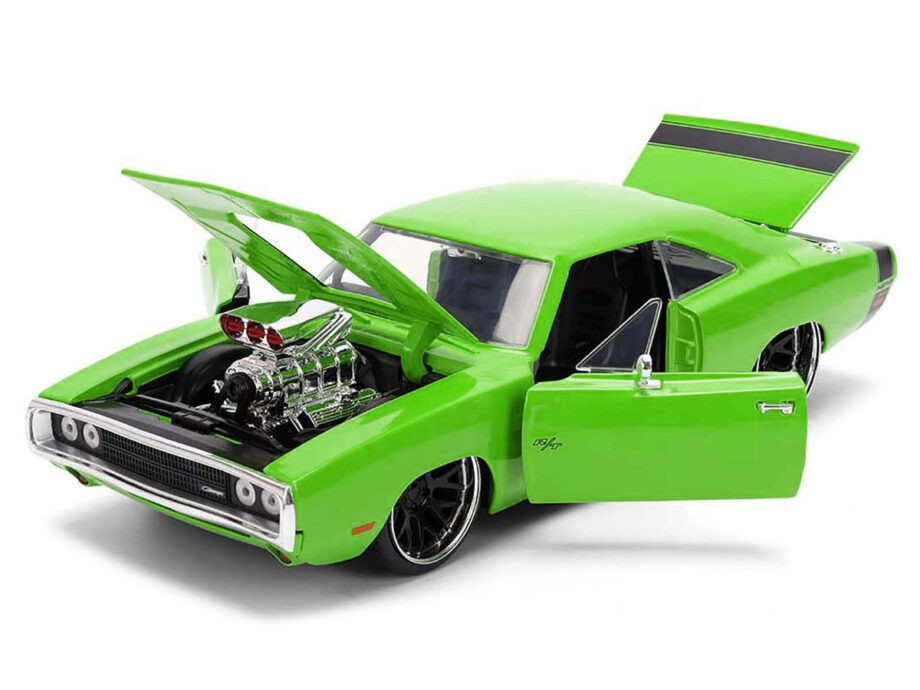 Jada 36595 Bigtime Muscle Engine Blower 1970 Dodge Charger R/T 1:24 Bright Green