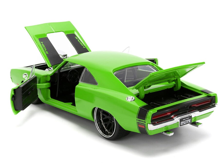 Jada 36595 Bigtime Muscle Engine Blower 1970 Dodge Charger R/T 1:24 Bright Green