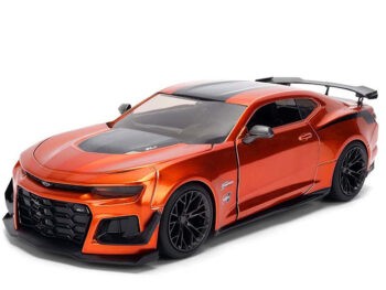 Jada 36596 Bigtime Muscle 2024 Chevrolet Camaro ZL1 1LE 1:24 Orange Metallic with Black Stripes