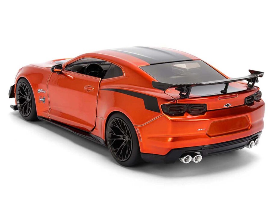 Jada 36596 Bigtime Muscle 2024 Chevrolet Camaro ZL1 1LE 1:24 Orange Metallic with Black Stripes