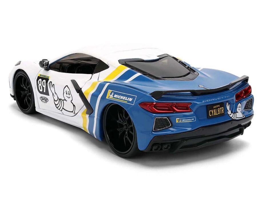 Jada 36597 Bigtime Muscle 2020 Chevrolet Corvette Stingray C8 #89 Michelin 1:24 White