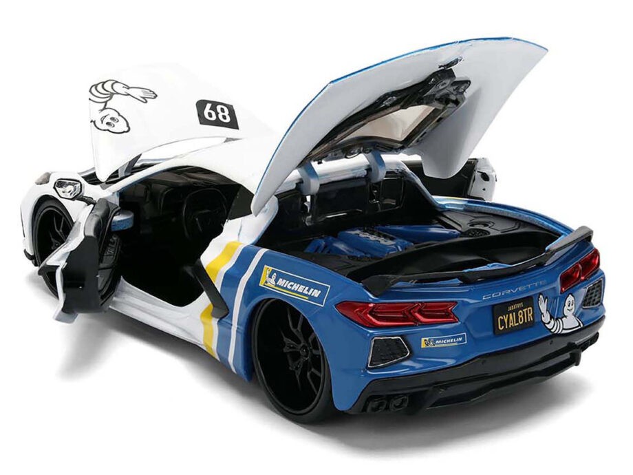 Jada 36597 Bigtime Muscle 2020 Chevrolet Corvette Stingray C8 #89 Michelin 1:24 White