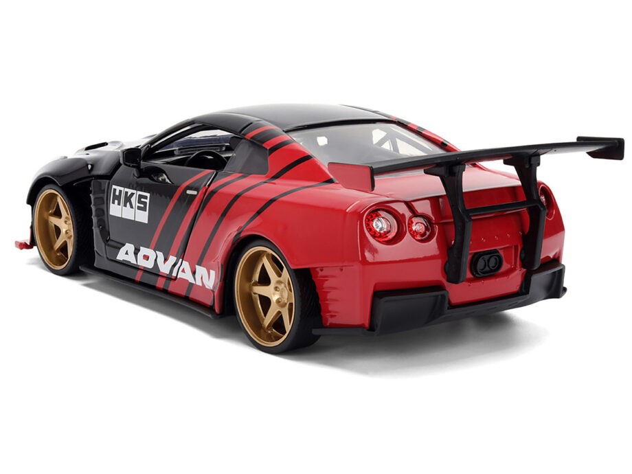 Jada 37022 JDM Tuners 2009 Nissan Skyline GT-R R35 Ben Sopra 1:24 Advan Black / Red