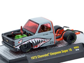M2 Machines 31500 HS62 1973 Chevrolet Cheyenne Super 10 PFC. HYDE Shark Face 1:64 Grey