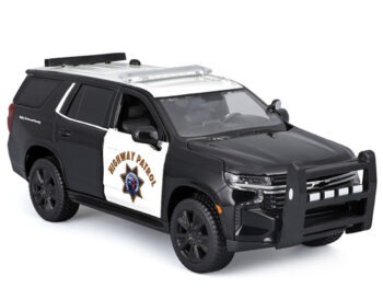 Maisto 32548 2021 Chevrolet Tahoe Highway Patrol Police Car 1:26 Black / White