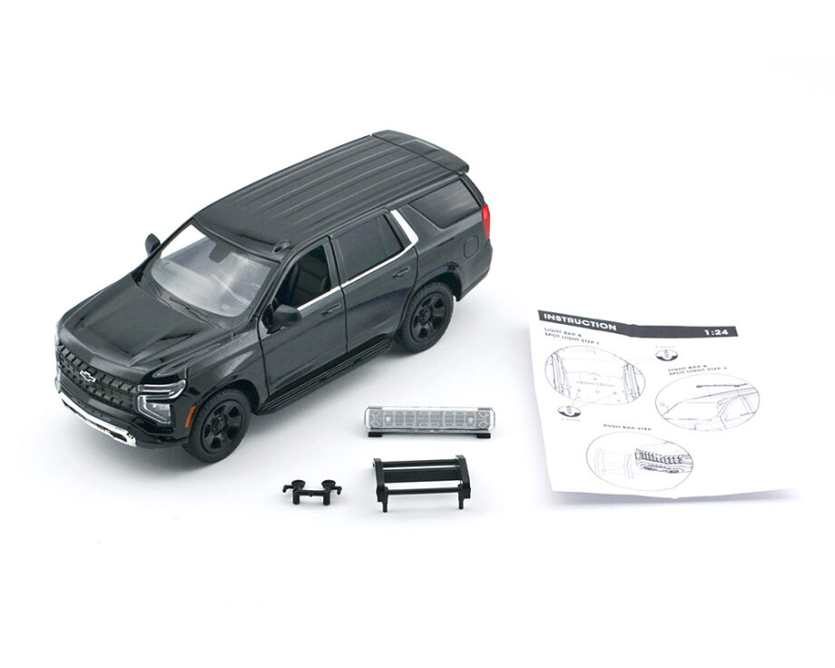 Motormax 76816 2025 Chevrolet Tahoe Police Pursuit Vehicle 1:24 Plain Black