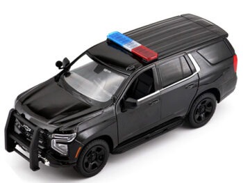Motormax 76816 2025 Chevrolet Tahoe Police Pursuit Vehicle 1:24 Plain Black