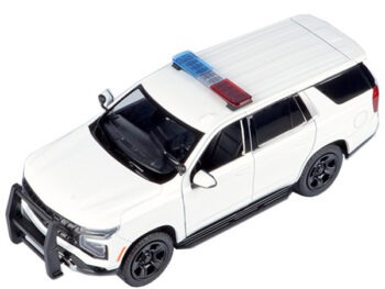 Motormax 76816 2025 Chevrolet Tahoe Police Pursuit Vehicle 1:24 Plain White